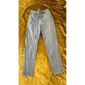 Washed Denim Twisted Seam Jeans  (XS)